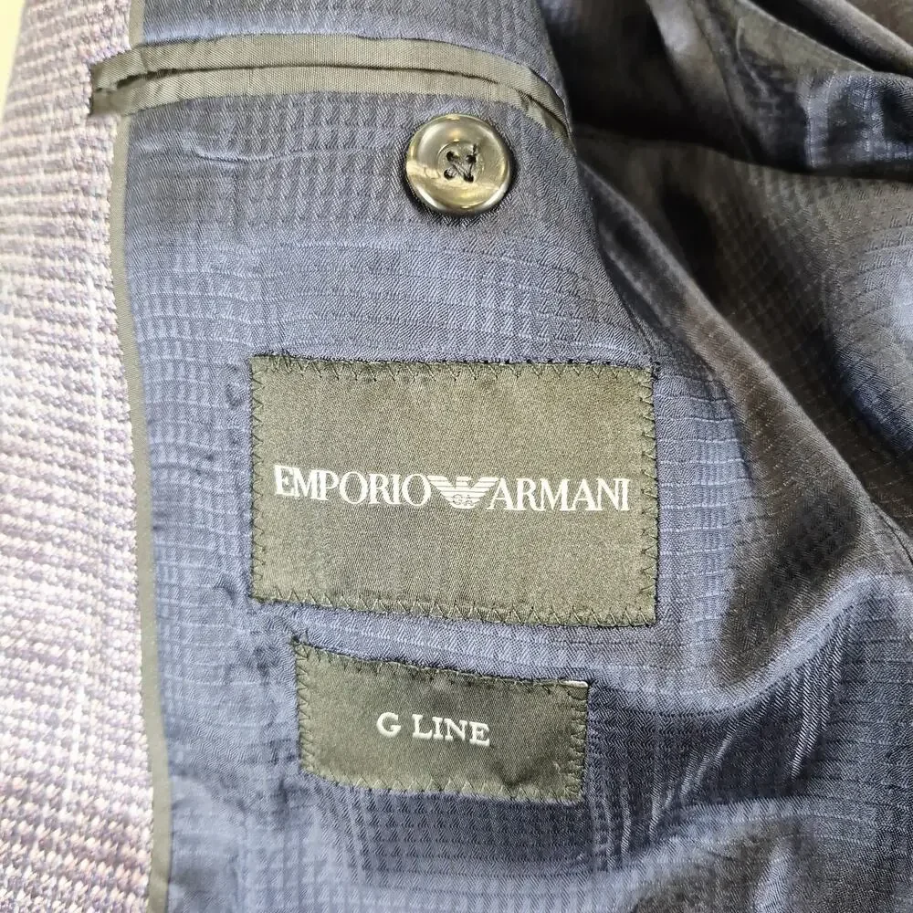 Emporio Armani Purple Iridescent G Line Blazer Sport Coat Sz 48R 2-Button Jacket